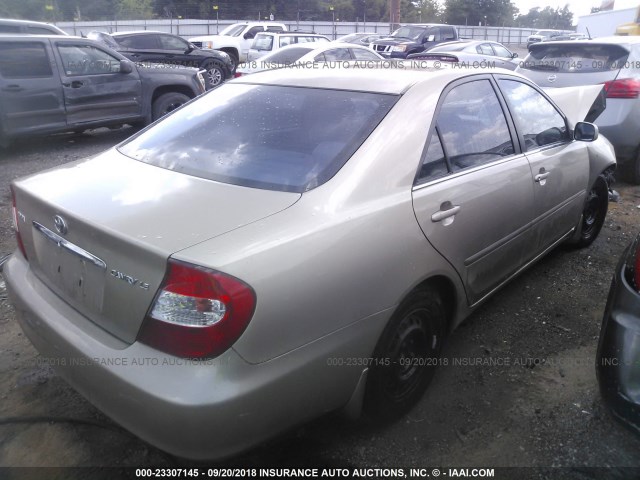 4T1BE30K62U074351 - 2002 TOYOTA CAMRY LE/XLE/SE Алтын фото 4