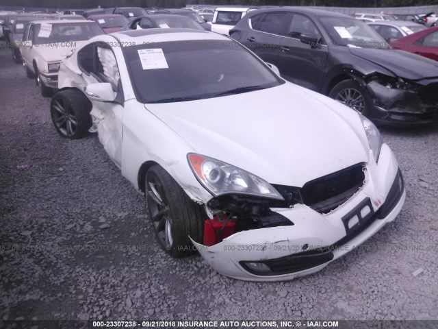 KMHHU6KH1AU026495 - 2010 HYUNDAI GENESIS COUPE 3.8L WHITE photo 1