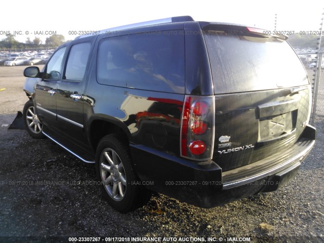 1GKFK06279R237160 - 2009 GMC YUKON XL DENALI BLACK photo 3