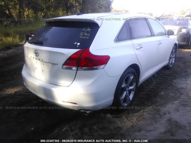 4T3ZK3BB5AU031260 - 2010 TOYOTA VENZA WHITE photo 4