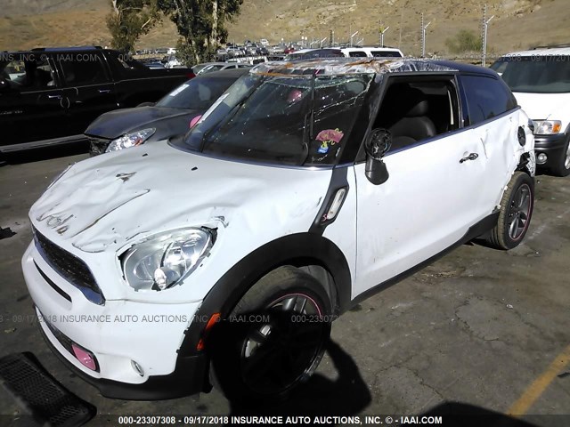 WMWSS5C52DWN66619 - 2013 MINI COOPER S PACEMAN WHITE photo 2