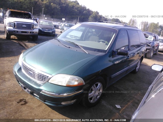 2FMZA52482BB44927 - 2002 FORD WINDSTAR SE GREEN photo 2