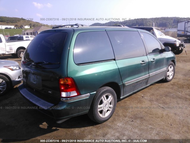 2FMZA52482BB44927 - 2002 FORD WINDSTAR SE GREEN photo 4