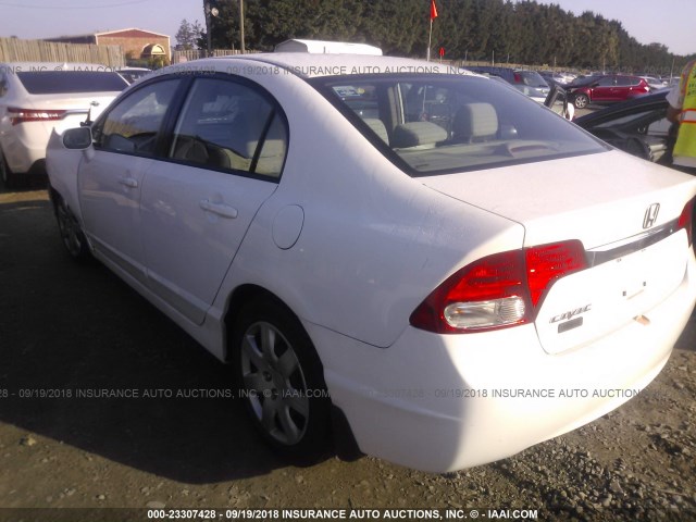 2HGFA1F59AH565958 - 2010 HONDA CIVIC LX WHITE photo 3