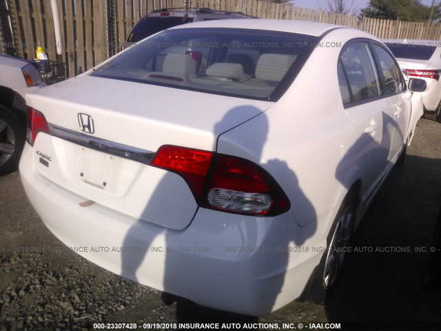 2HGFA1F59AH565958 - 2010 HONDA CIVIC LX WHITE photo 4