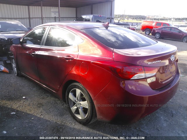 KMHDH4AE2DU642094 - 2013 HYUNDAI ELANTRA GLS/LIMITED RED photo 3