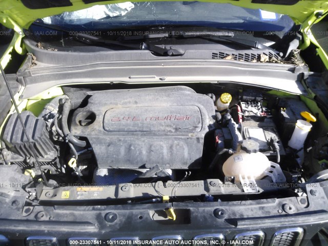 ZACCJAAB2HPF42593 - 2017 JEEP RENEGADE SPORT Կանաչ լուսանկար 10