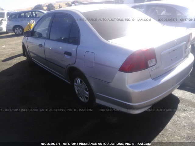 2HGES16354H635791 - 2004 HONDA CIVIC DX VP SILVER photo 3