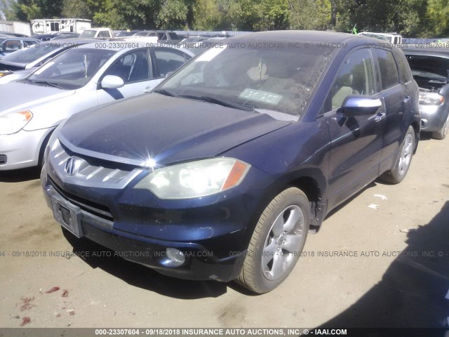 5J8TB18208A013874 - 2008 ACURA RDX Dark Blue photo 2