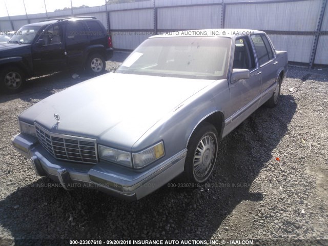 1G6CD53B5M4204905 - 1991 CADILLAC DEVILLE BLUE photo 2