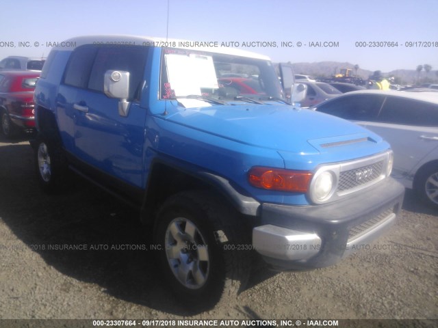 JTEBU11F870100620 - 2007 TOYOTA FJ CRUISER BLUE photo 1