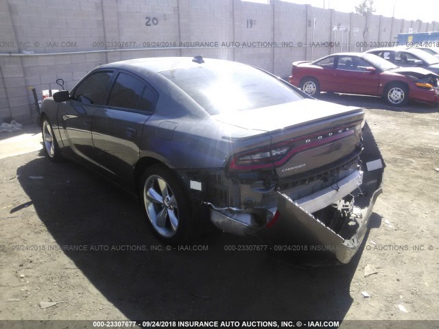 2C3CDXCT0FH854172 - 2015 DODGE CHARGER R/T GRAY photo 3