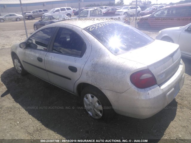 1B3ES26C53D206765 - 2003 DODGE NEON SE SILVER photo 3