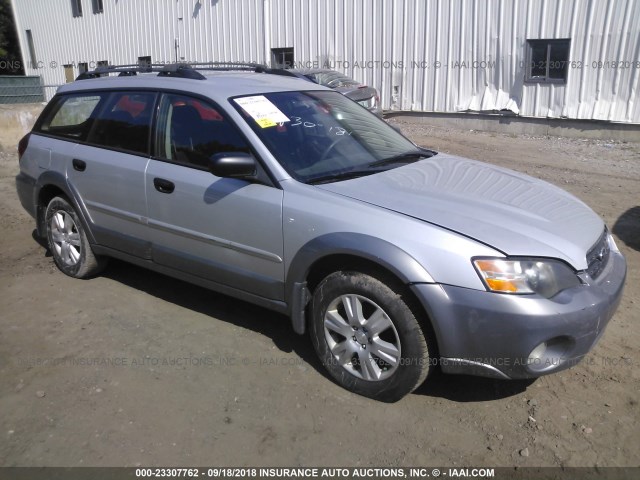 4S4BP61C056361941 - 2005 SUBARU LEGACY OUTBACK 2.5I SILVER photo 1