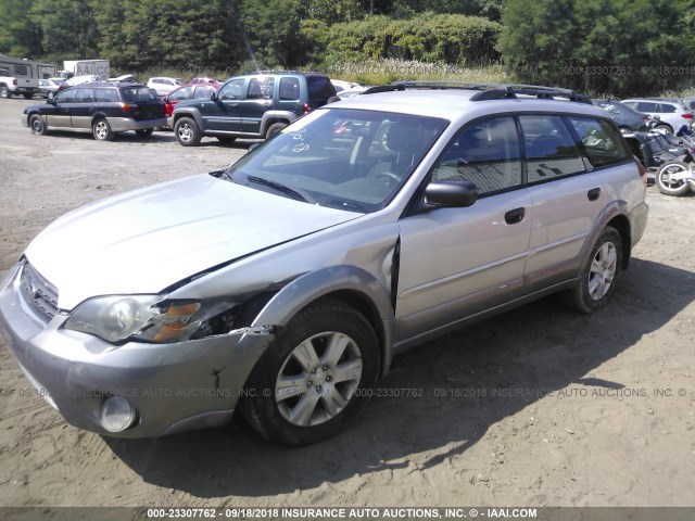 4S4BP61C056361941 - 2005 SUBARU LEGACY OUTBACK 2.5I SILVER photo 2