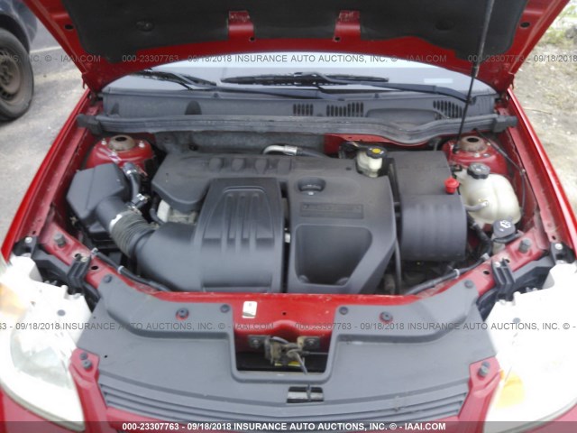 1G1AL58FX87118103 - 2008 CHEVROLET COBALT LT RED photo 10