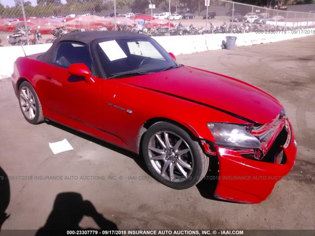 JHMAP21464T005039 - 2004 HONDA S2000 RED photo 1