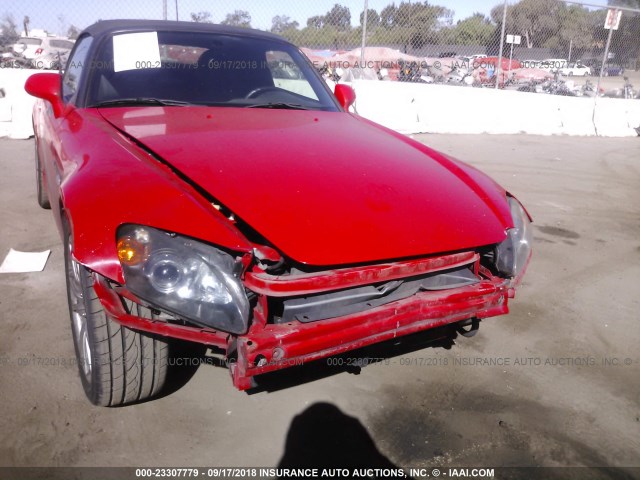 JHMAP21464T005039 - 2004 HONDA S2000 RED photo 6