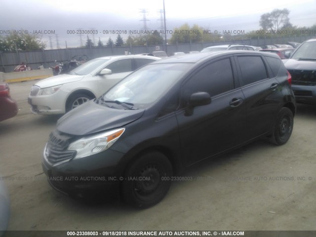 3N1CE2CP0EL437934 - 2014 NISSAN VERSA NOTE S/S PLUS/SV/SL BLACK photo 2