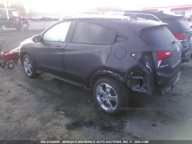 3CZRU6H5XGM769475 - 2016 HONDA HR-V EX GRAY photo 3