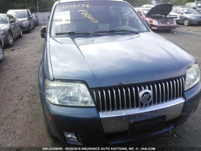 4M2YU57Z75DJ16623 - 2005 MERCURY MARINER BLUE photo 6