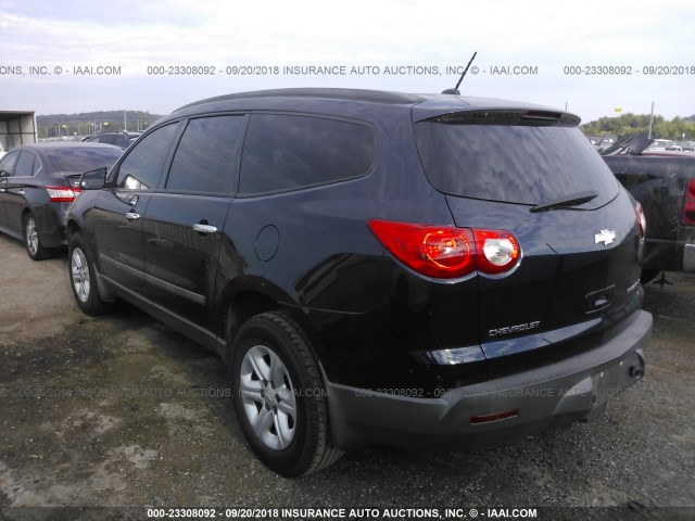 1GNLREED8AS114191 - 2010 CHEVROLET TRAVERSE LS BLUE photo 3