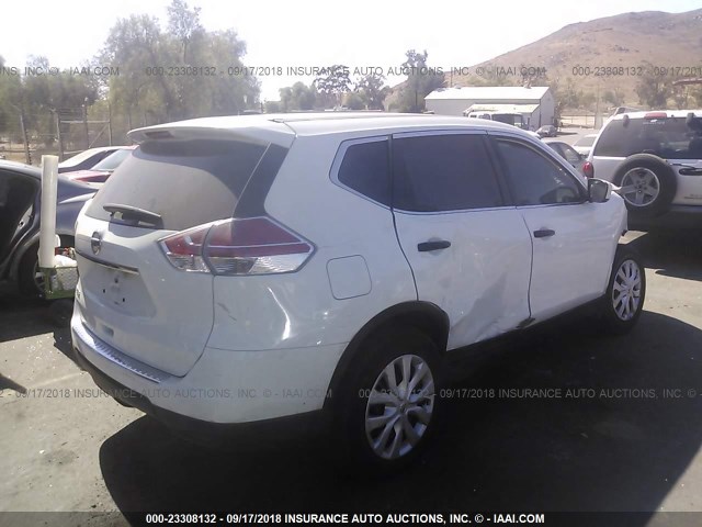 5N1AT2MN2GC892284 - 2016 NISSAN ROGUE S/SL/SV WHITE photo 4