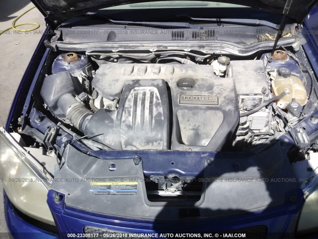 1G2AN15B877293786 - 2007 PONTIAC G5 GT BLUE photo 10