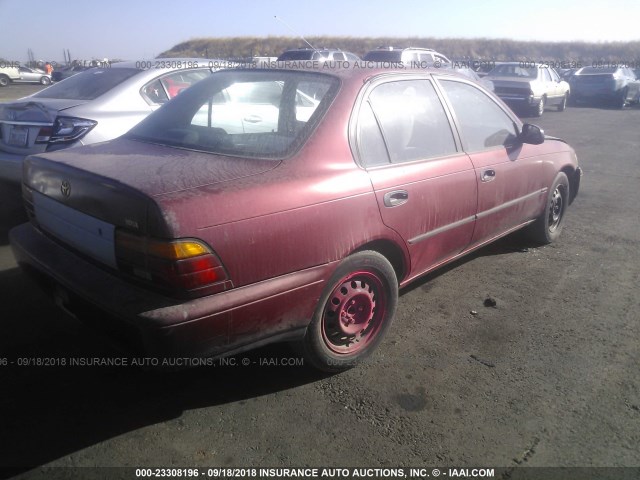 1NXAE09B3SZ282765 - 1995 TOYOTA COROLLA LE/DX 勃艮第红 照片 4