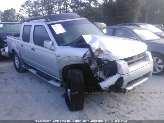 1N6ED27T62C330651 - 2002 NISSAN FRONTIER CREW CAB XE/CREW CAB SE SILVER photo 1