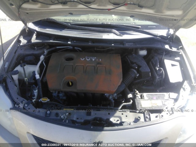 1NXBU40E29Z021997 - 2009 TOYOTA COROLLA S/LE/XLE TAN photo 10