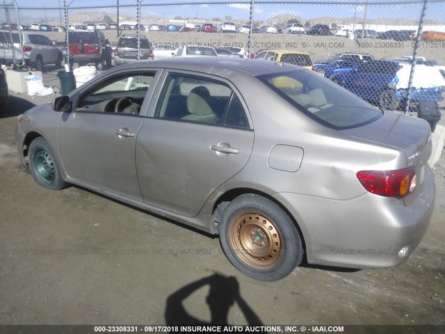 1NXBU40E29Z021997 - 2009 TOYOTA COROLLA S/LE/XLE TAN photo 3