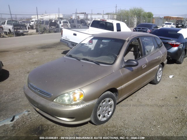 KNADC163426087009 - 2002 KIA RIO CINCO GOLD photo 2