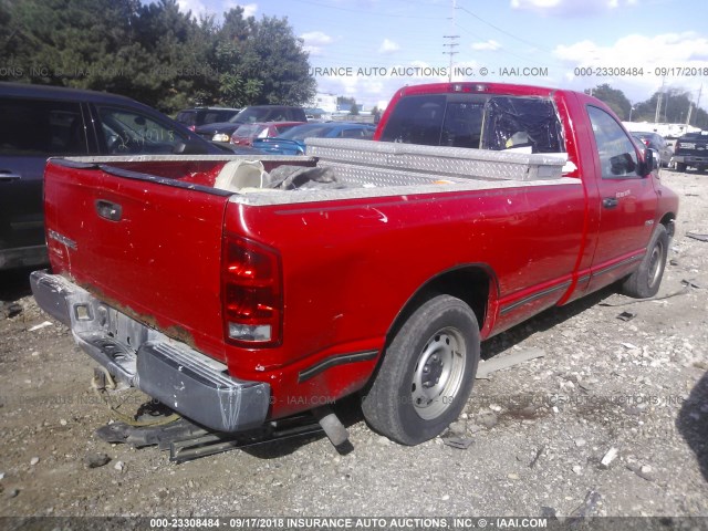 1D7HA16KX4J207628 - 2004 DODGE RAM 1500 ST RED photo 4