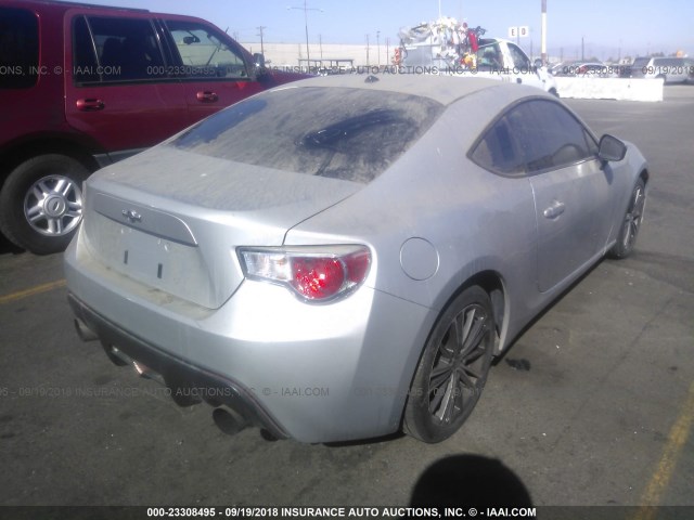 JF1ZNAA11D1701335 - 2013 TOYOTA SCION FR-S SILVER photo 4
