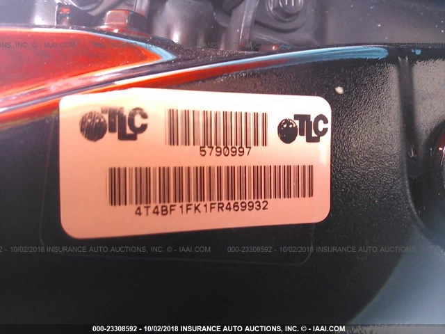 4T4BF1FK1FR469932 - 2015 TOYOTA CAMRY LE/XLE/SE/XSE 黑色 照片 9