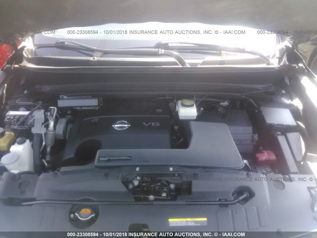 5N1AR2MM7FC711491 - 2015 NISSAN PATHFINDER S/SV/SL/PLATINUM BLACK photo 10