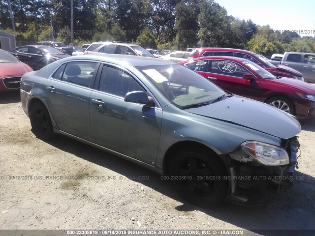 1G1ZH57B39F228789 - 2009 CHEVROLET MALIBU 1LT GREEN photo 1