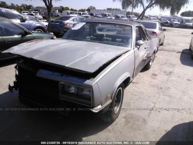 3GCCW80Z7FS919603 - 1985 CHEVROLET EL CAMINO GRAY photo 2