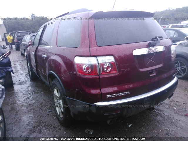 1GKEV33DX9J151639 - 2009 GMC ACADIA SLT-2 MAROON photo 3