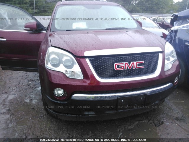 1GKEV33DX9J151639 - 2009 GMC ACADIA SLT-2 MAROON photo 6