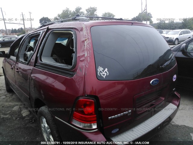 2FMZA52294BA22496 - 2004 FORD FREESTAR SEL MAROON photo 3