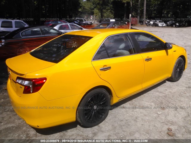 4T1BF1FK1EU470586 - 2014 TOYOTA CAMRY L/SE/LE/XLE ყვითელი ფოტო 4