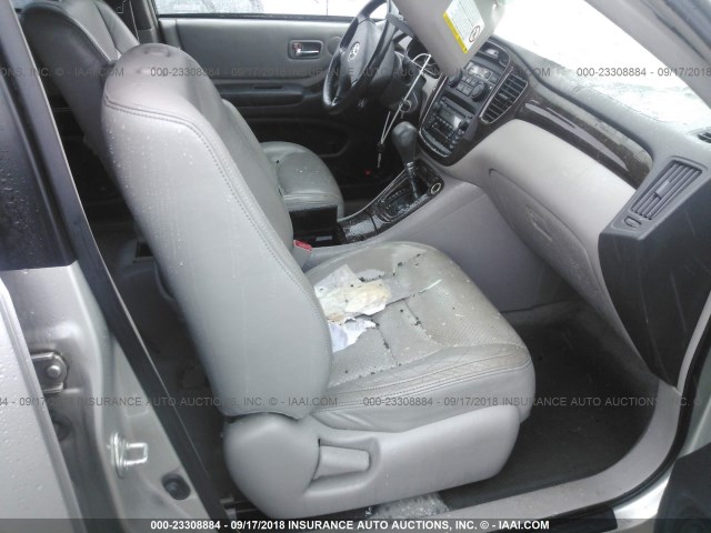 JTEGF21A320041723 - 2002 TOYOTA HIGHLANDER LIMITED SILVER photo 5