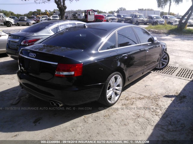 WAUDN74F18N064666 - 2008 AUDI S6 QUATTRO BLACK photo 4