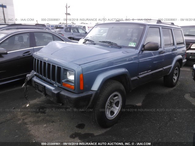 1J4FF68S2XL671058 - 1999 JEEP CHEROKEE SPORT/CLASSIC ლურჯი ფოტო 2