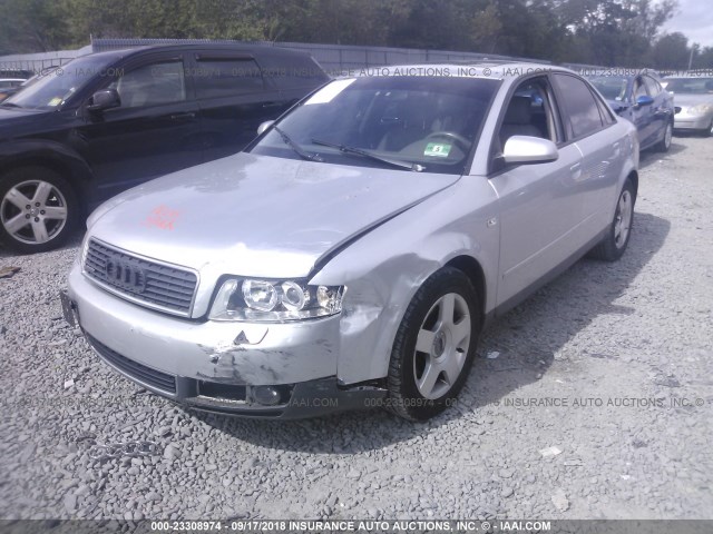 WAULC68E13A310810 - 2003 AUDI A4 1.8T QUATTRO GRAY photo 2