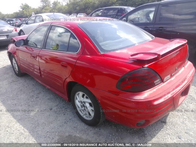 1G2NF52F02C137755 - 2002 PONTIAC GRAND AM SE1 RED photo 3