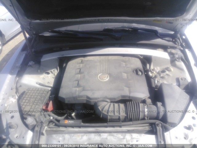1G6DL1ED7B0110401 - 2011 CADILLAC CTS PERFORMANCE COLLECTION Серебристый фото 10