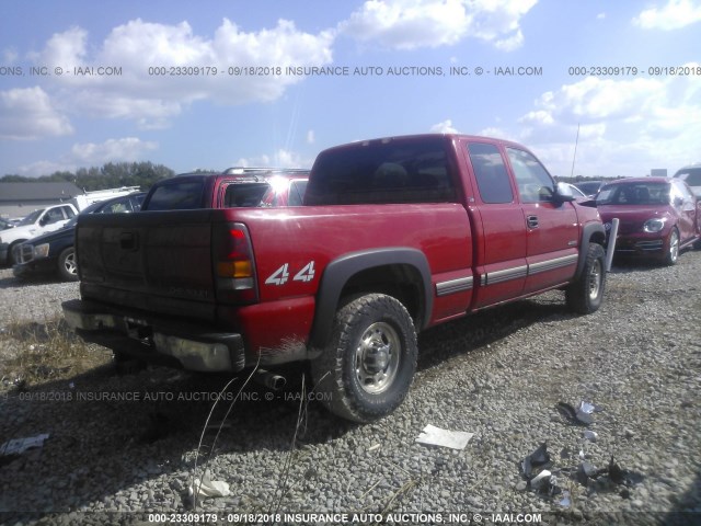 1GCGK29U82Z112697 - 2002 CHEVROLET SILVERADO K2500 RED photo 4